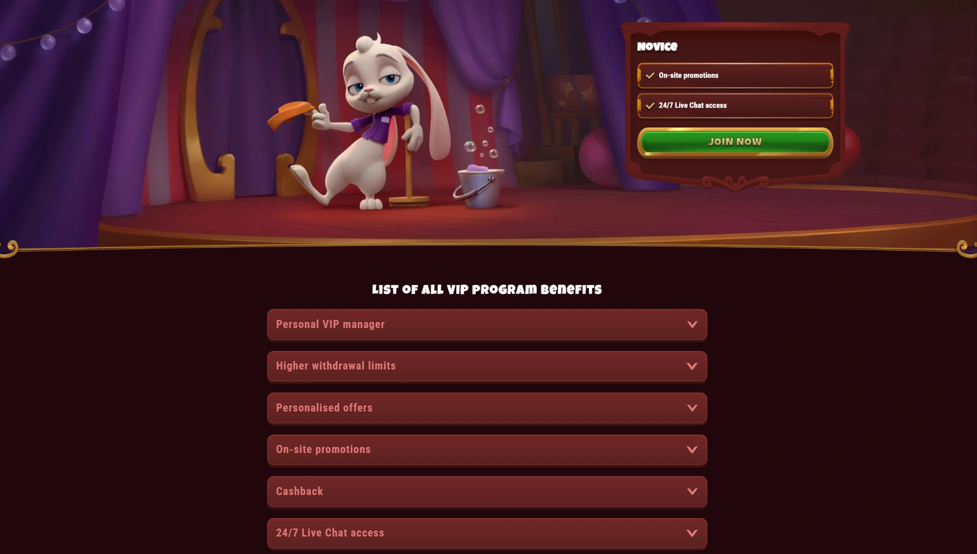 Magius Casino VIP Progression